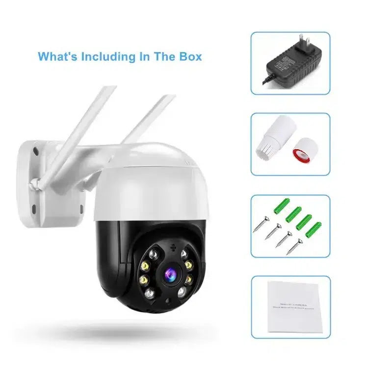 2бр IP въртяща безжична камера външен монтаж 5MPX