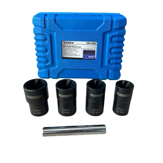 КОМПЛЕКТ ЕКСТРАКТОРИ ЗА БОЛТОВЕ 5 ЧАСТИ HAWEK