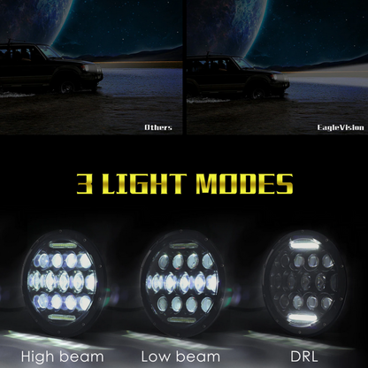 LED Фар 7 инча за вграждане на джип 12V