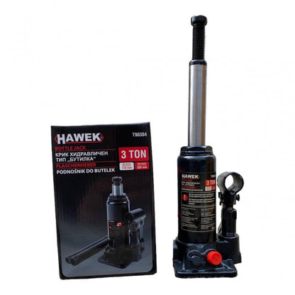 Хидравличен крик HAWEK Т90304, тип бутилка, 3 тона