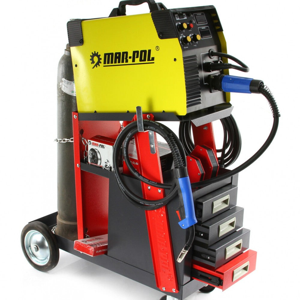 Количка за заваръчни апарати - електрожени с 4 чекмеджета Mar-Pol