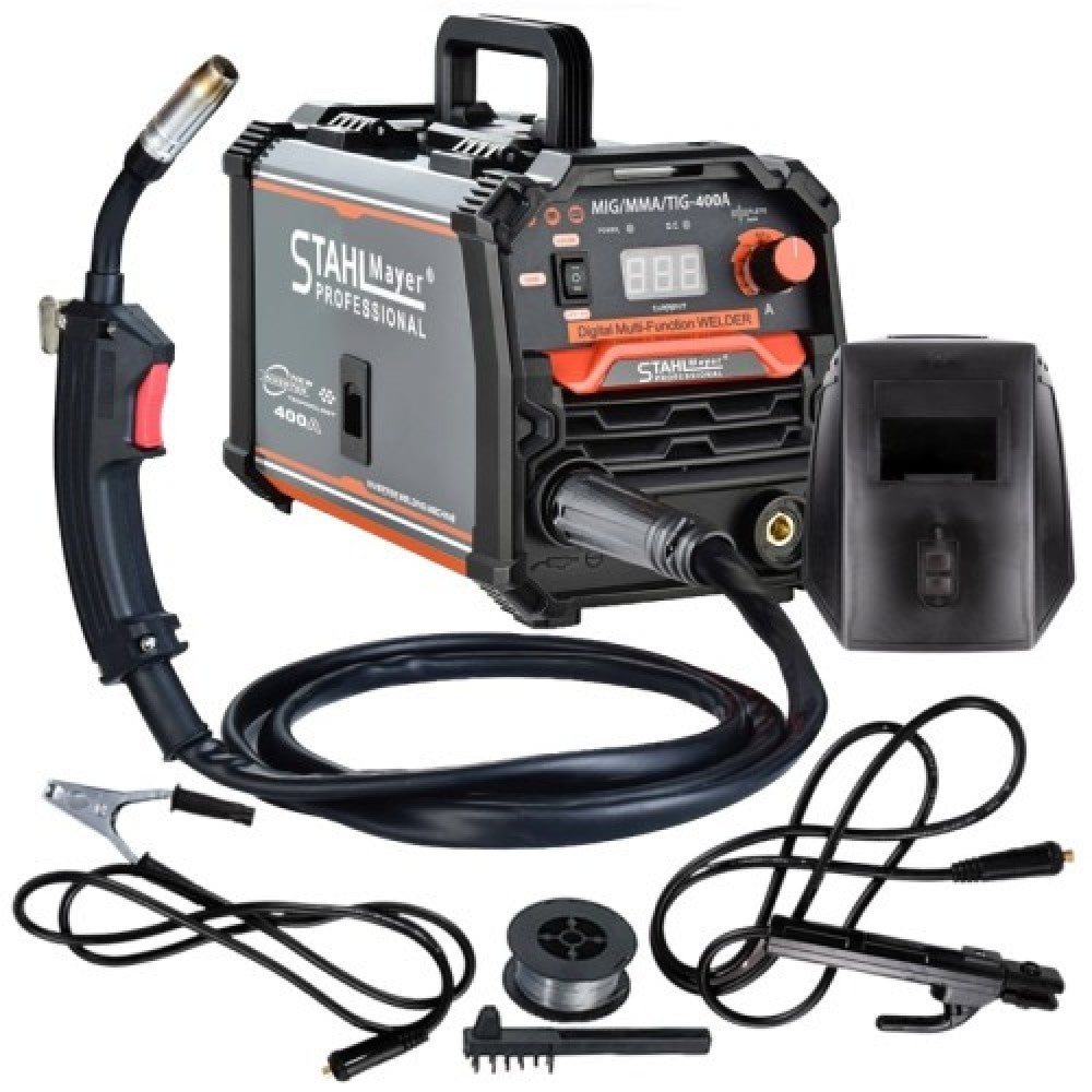 Комбиниран инверторен телоподаващ апарат MIG / MAG / MMA за заваряване без газ 400А StahlMayer - Pro