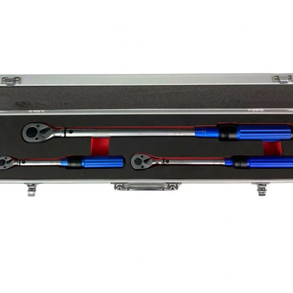 Комплект динамометрични ключове 3 части 1/4, 3/8 и 1/2 в метален куфар KrafTWelle