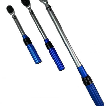 Комплект динамометрични ключове 3 части 1/4, 3/8 и 1/2 в метален куфар KrafTWelle