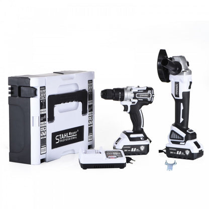 Комплект от акумулаторен Винтоверт и Ъглошлайф 36V 8,0Ah StahlMayer Pro