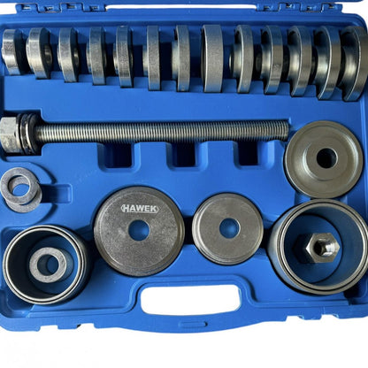 КОМПЛЕКТ СКОБА ЗА ЛАГЕРИ И ГЛАВИНИ 31 ЧАСТИ HAWEK