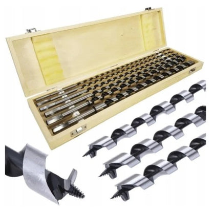 Комплект свредла за дърво 6 части 6 – 18 \ 460 мм в дървена кутия Mar-Pol