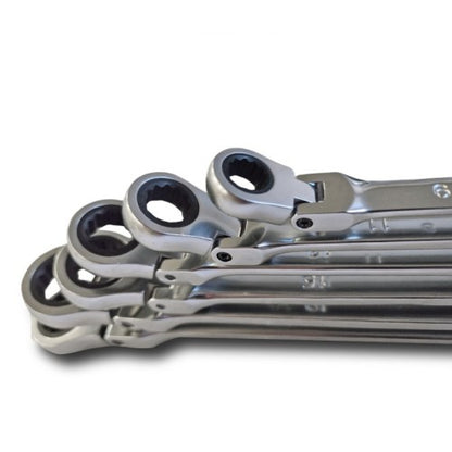 Комплект удължени звездогаечни тресчотни ключове с чупещо рамо 8 - 19 мм HAWEK