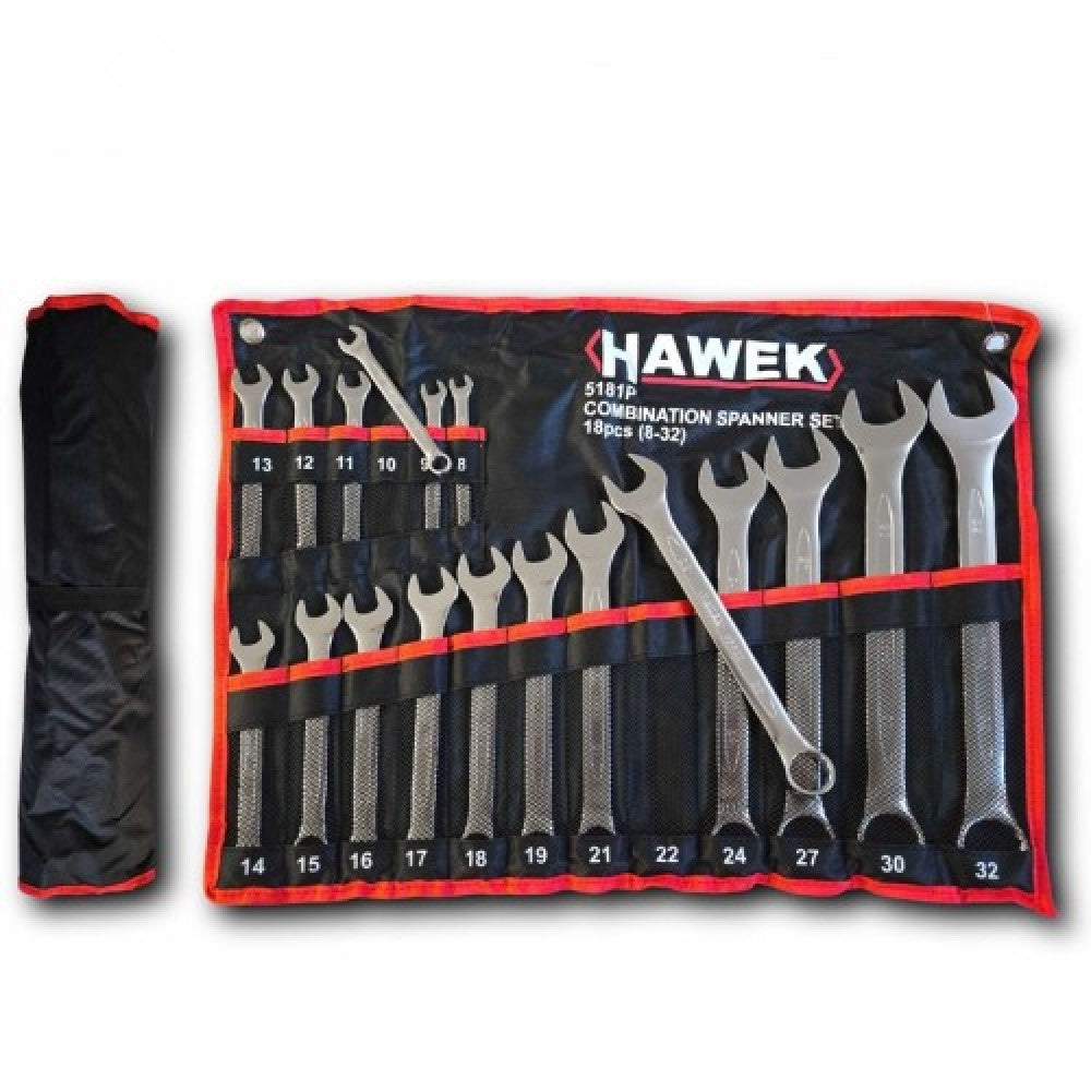Комплект звездогаечни ключове 8 - 32 мм 18 части Hawek
