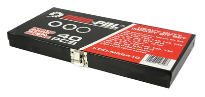 КОМПЛЕКТ НАКРАЙНИЦИ В МЕТАЛНА КУТИЯ – ТОРКС 40 ЧАСТИ MAR-POL