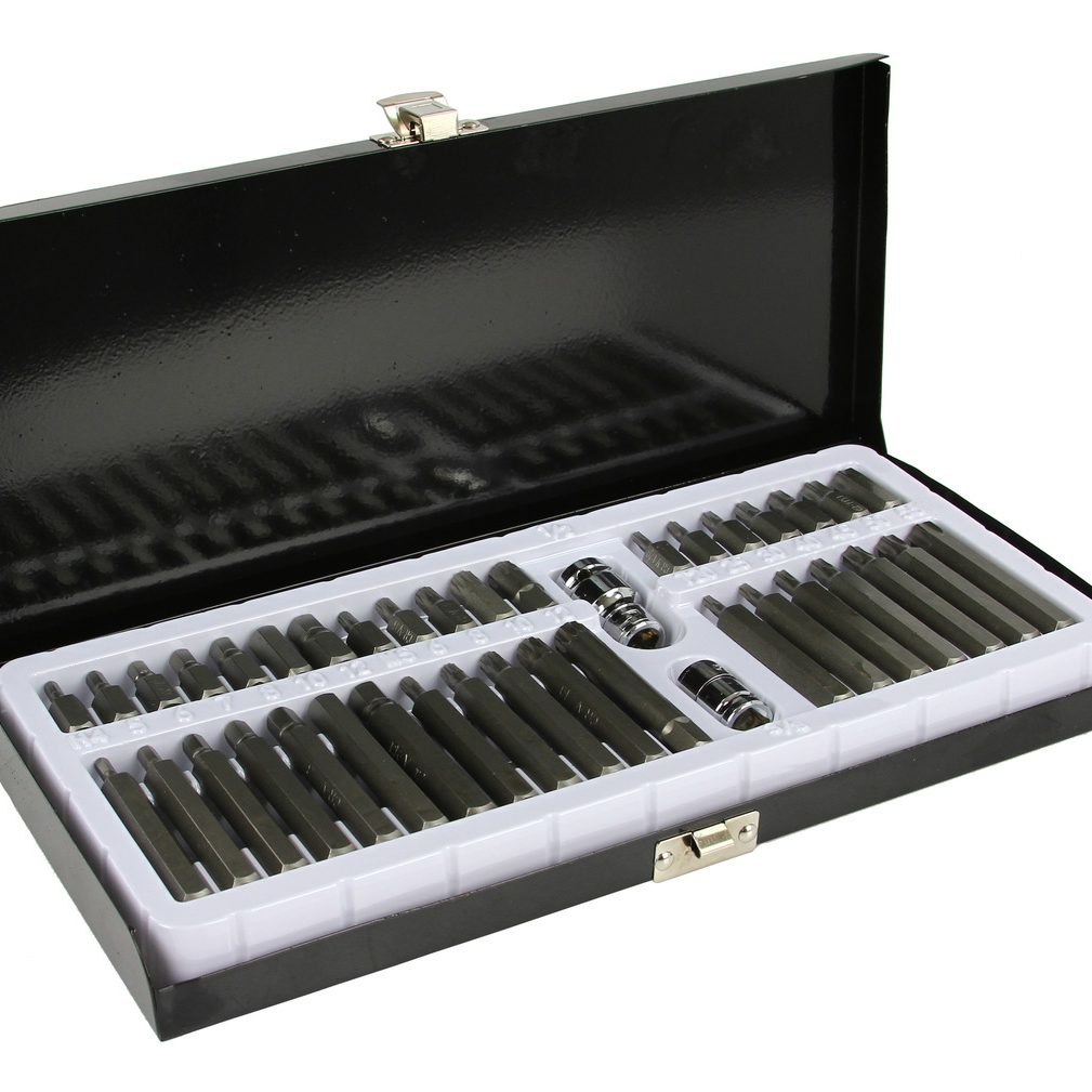 КОМПЛЕКТ НАКРАЙНИЦИ В МЕТАЛНА КУТИЯ – ТОРКС 40 ЧАСТИ MAR-POL