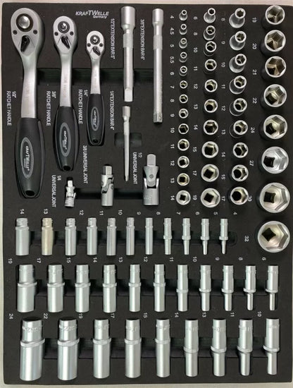 ШКАФ С ИНСТРУМЕНТИ KRAFTWELLE СЪС 7 ЧЕКМЕДЖЕТА – 6 ПЪЛНИ