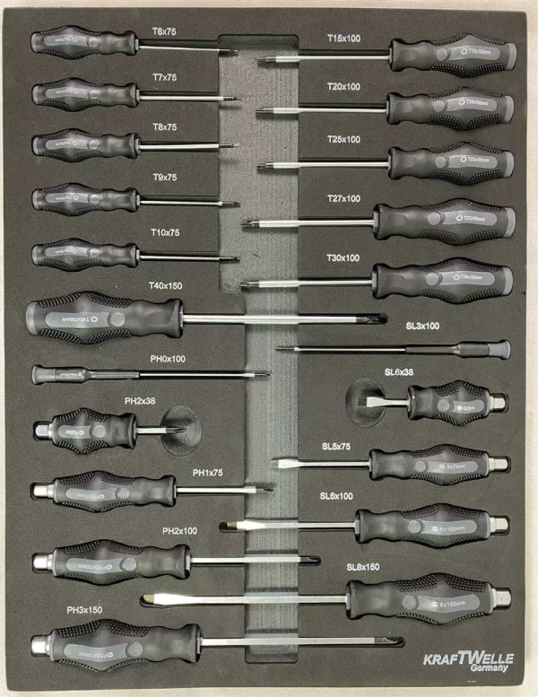 ШКАФ С ИНСТРУМЕНТИ KRAFTWELLE СЪС 7 ЧЕКМЕДЖЕТА – 6 ПЪЛНИ