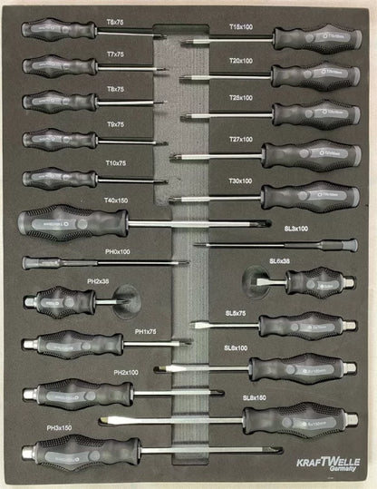 ШКАФ С ИНСТРУМЕНТИ KRAFTWELLE СЪС 7 ЧЕКМЕДЖЕТА – 6 ПЪЛНИ