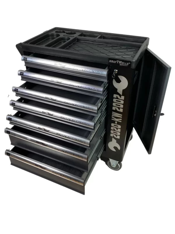 ШКАФ С ИНСТРУМЕНТИ KRAFTWELLE СЪС 7 ЧЕКМЕДЖЕТА – 6 ПЪЛНИ