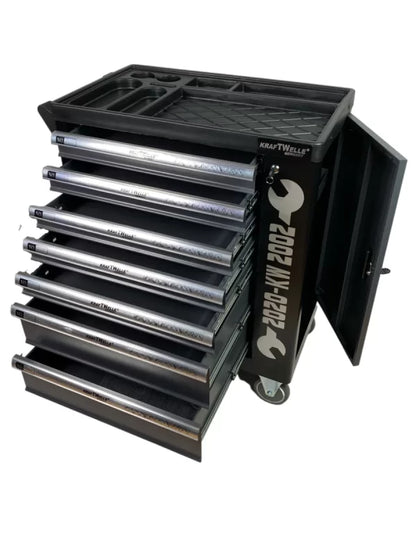 ШКАФ С ИНСТРУМЕНТИ KRAFTWELLE СЪС 7 ЧЕКМЕДЖЕТА – 6 ПЪЛНИ