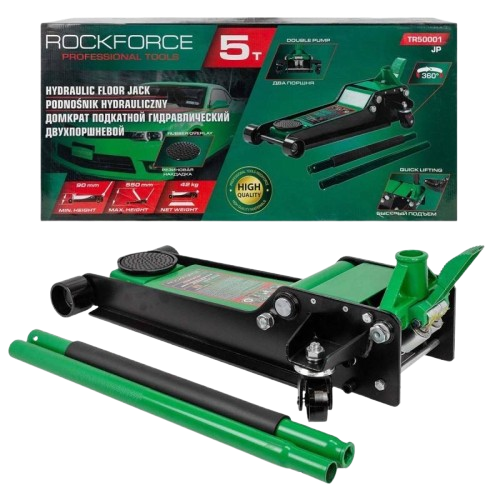 Крик "крокодил" нископрофилен 5 тона с педал ROCKFORCE, TR50001JP (90-550 мм)