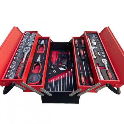 Метална кутия с инструменти STAHLMAYER 86 части, 1/2, 1/4