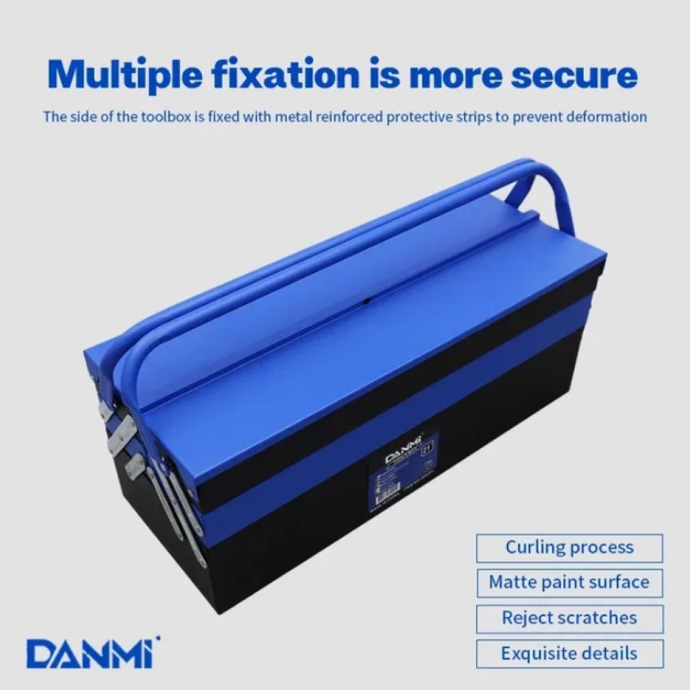 Метална кутия за инструменти 3 реда / Метален Куфар за Инструменти DANMI