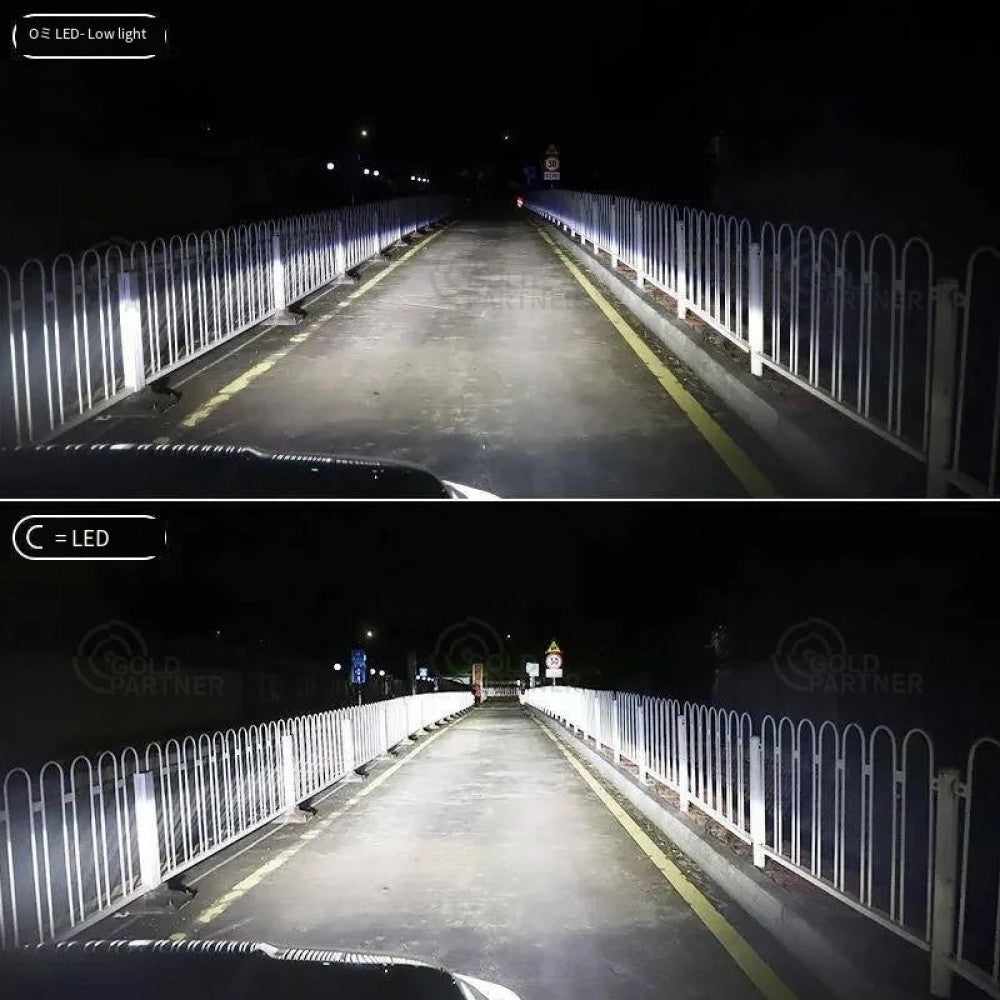 300W крушки за фар 8LED H7 6000K 12V