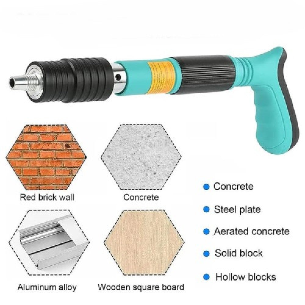 Мини ръчен пистолет за пирони с подарък 100 броя пирони IRON512