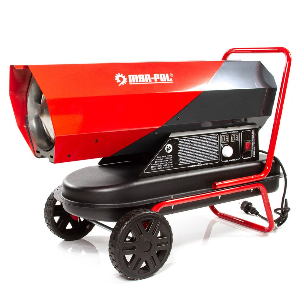 Мобилен дизелов нагревател - калорифер 40kW 19 литра, LCD дисплей, термостат и регулатор Mar-Pol