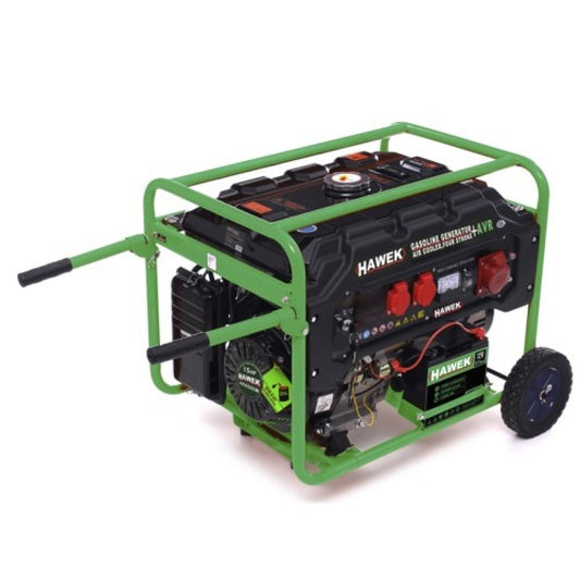 Монофазен бензинов четиритактов генератор за ток с вграден електрически старт 6,5 kW - Агрегат HAWEK Pro