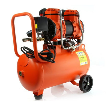 Монофазен безмаслен бутален компресор за въздух с обем на резервоара 24 литра BJC