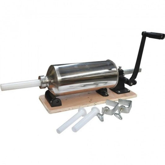 ПЪЛНАЧКА ЗА НАДЕНИЧКИ И КОЛБАСИ 4 ЛИТРА С МЕТАЛЕН ПЛОТ – ХОРИЗОНТАЛНА