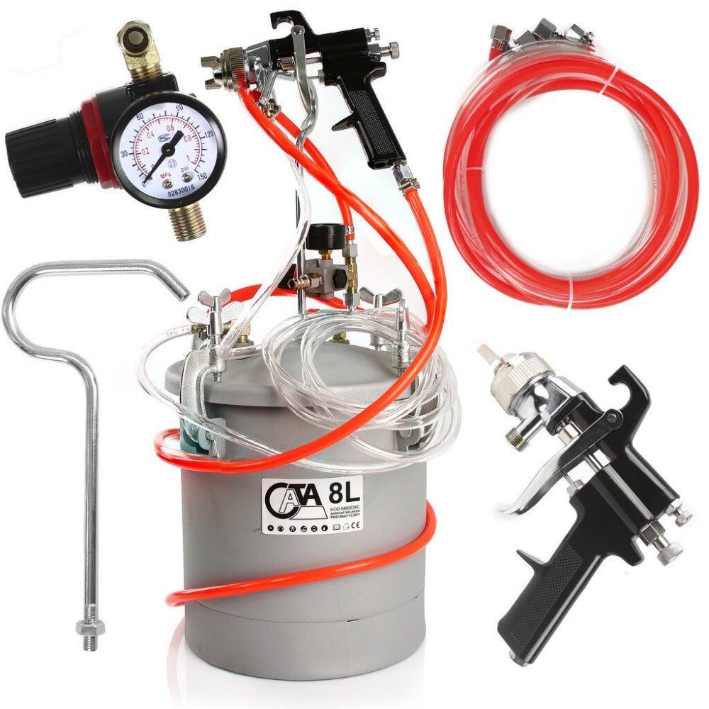 ПНЕВМАТИЧЕН АГРЕГАТ ЗА БОЯДИСВАНЕ 8 ЛИТРА CATA