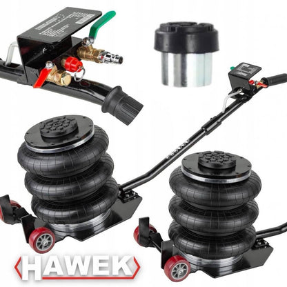 Пневматичен крик балон 3,5 ТОНА С 3 възглавници + приставка (135-500 мм) HAWEK, HW-1013