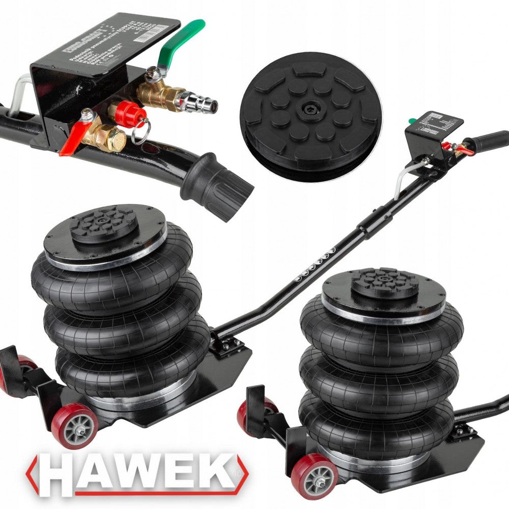 Пневматичен крик балон 3,5 тона с 3 въздушни възглавници ( 135 - 400 мм ) HAWEK