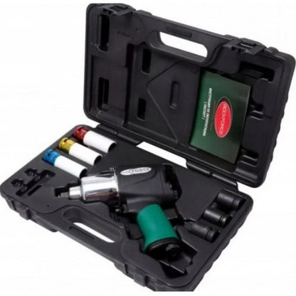 Пневматичен гайковерт с къс шпиндел 1/2'' 1212Nm в комплект с 6 вложки RockForce