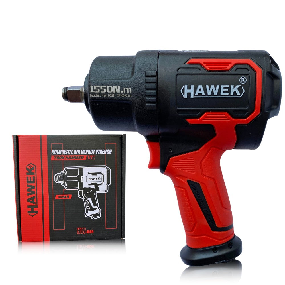 Пневматичен ударен гайковерт с къс шпиндел 1/2'' 1550Nm HAWEK