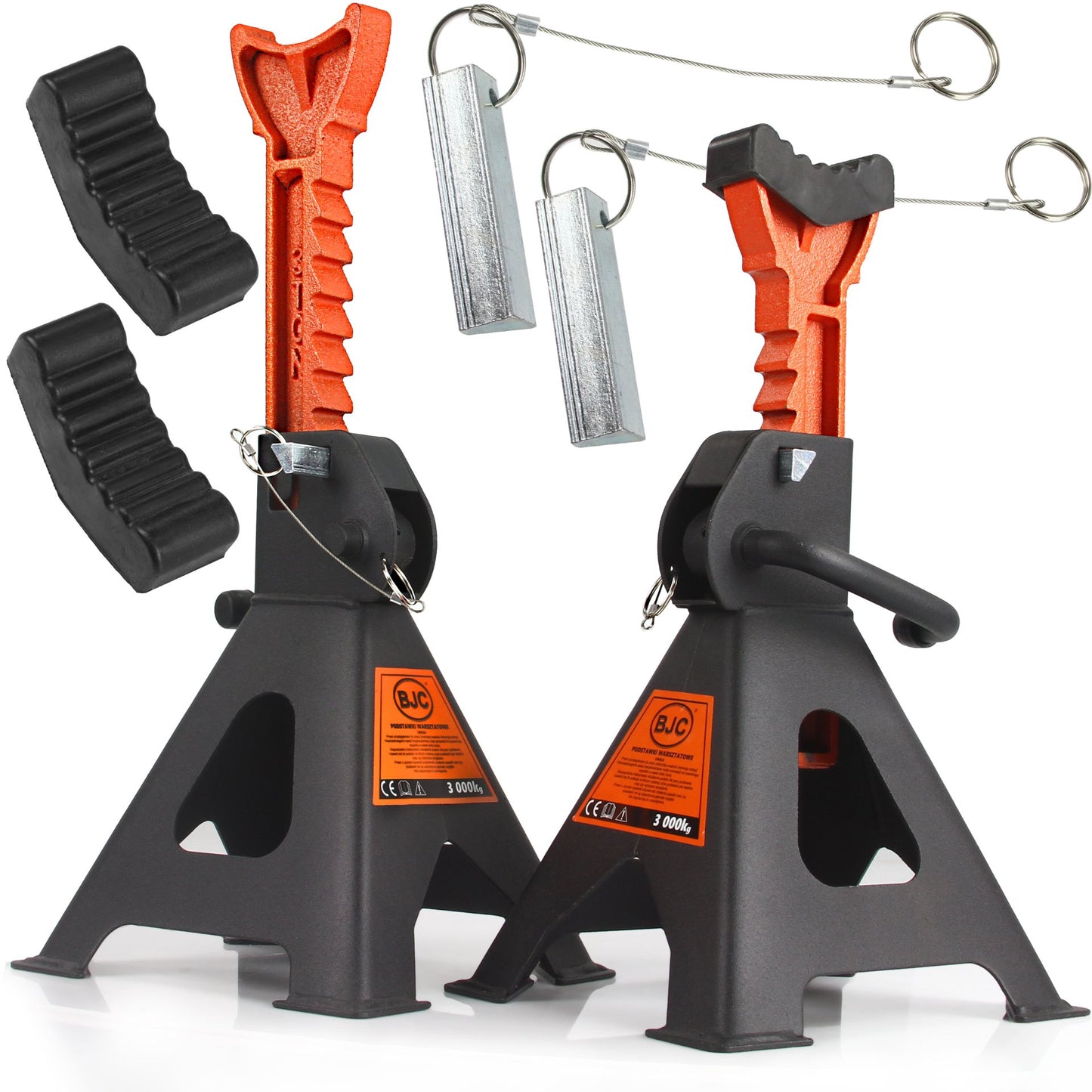 КОМПЛЕКТ СТОЙКИ ЗА АВТОМОБИЛ С ГРЕБЕН 3 ТОНА 280 ММ / 415 ММ BJC