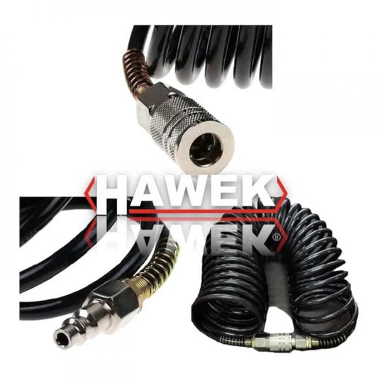 Полиуретанов спирален маркуч за въздух с бързи връзки 20 м / 8 х 12 мм HAWEK