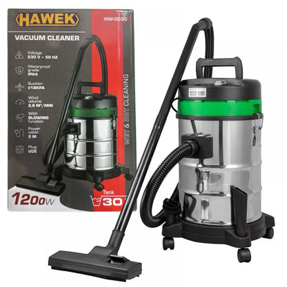 ПРАХОСМУКАЧКА ЗА СУХО И МОКРО ПОЧИСТВАНЕ 30 ЛИТРА HAWEK