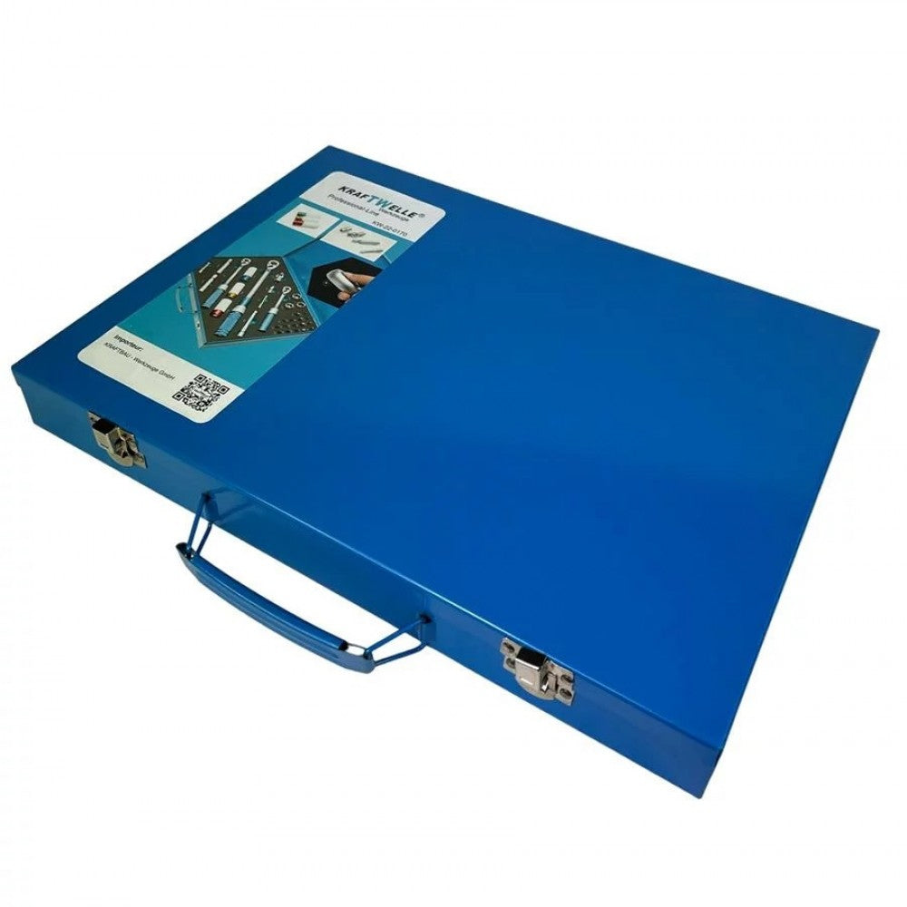 Професионален комплект динамометрични ключове 32 части 1/4, 3/8 и 1/2 със заключване на дръжката KrafTWelle