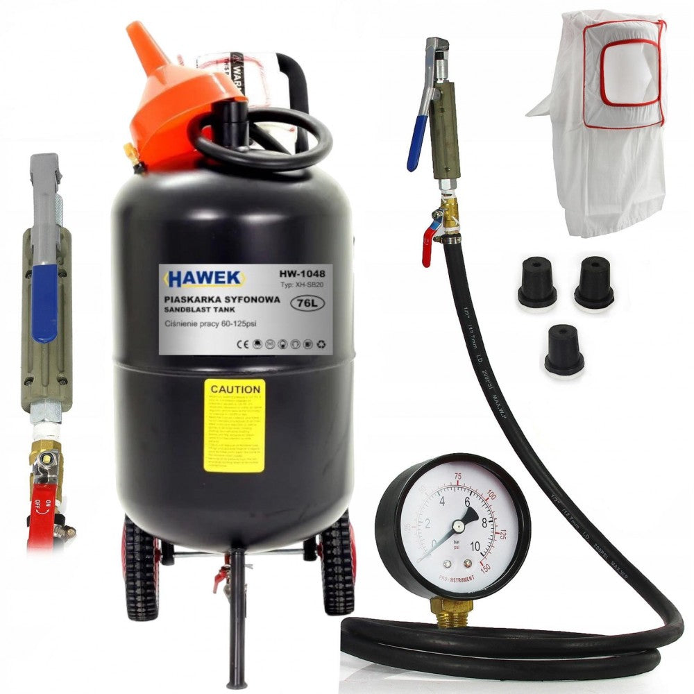Пневматична пясъкоструйка 76 литра HAWEK