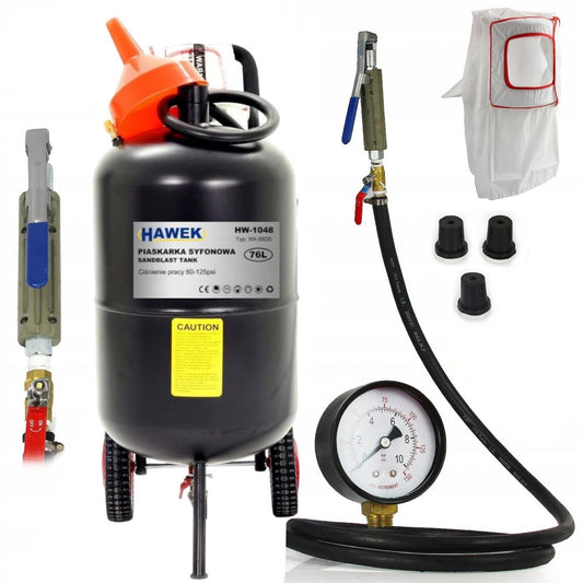 Пневматична пясъкоструйка 76 литра HAWEK