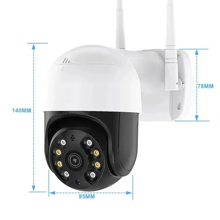 3бр IP въртяща безжична камера външен монтаж 5MPX