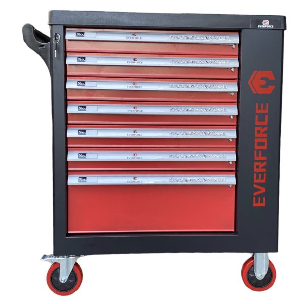 ШКАФ С ИНСТРУМЕНТИ СЪС 7 ЧЕКМЕДЖЕТА – 6 ПЪЛНИ И ОТДЕЛЕНИЕ ЗА ЗАКАЧАНЕ НА ИНСТРУМЕНТИ EVERFORCE
