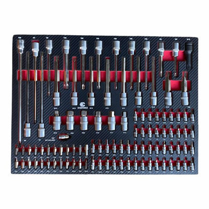 ШКАФ С ИНСТРУМЕНТИ СЪС 7 ЧЕКМЕДЖЕТА – 6 ПЪЛНИ И ОТДЕЛЕНИЕ ЗА ЗАКАЧАНЕ НА ИНСТРУМЕНТИ EVERFORCE