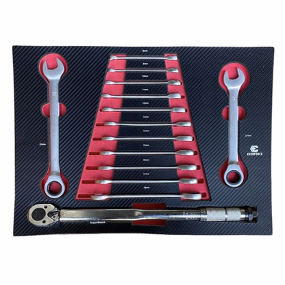 ШКАФ С ИНСТРУМЕНТИ СЪС 7 ЧЕКМЕДЖЕТА – 6 ПЪЛНИ И ОТДЕЛЕНИЕ ЗА ЗАКАЧАНЕ НА ИНСТРУМЕНТИ EVERFORCE