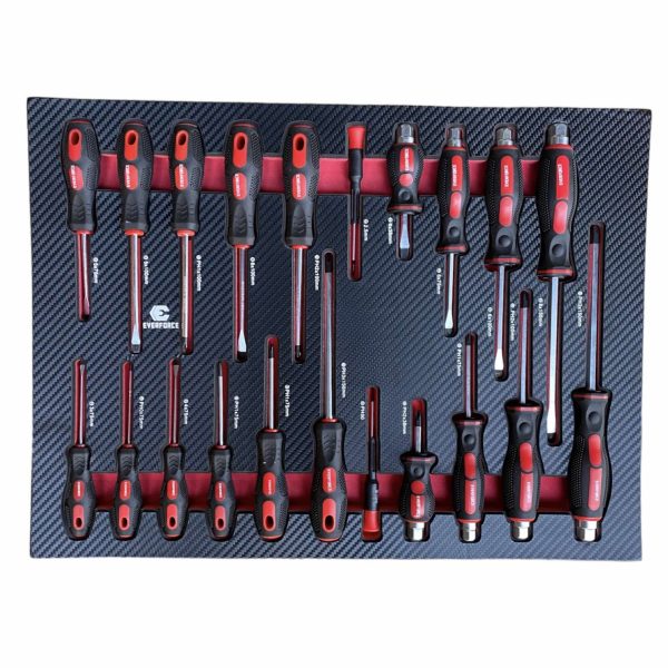 ШКАФ С ИНСТРУМЕНТИ СЪС 7 ЧЕКМЕДЖЕТА – 6 ПЪЛНИ И ОТДЕЛЕНИЕ ЗА ЗАКАЧАНЕ НА ИНСТРУМЕНТИ EVERFORCE