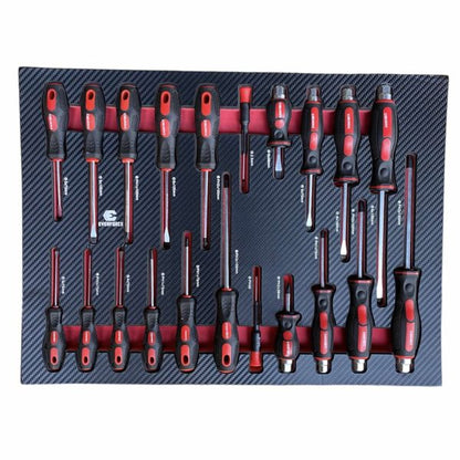 ШКАФ С ИНСТРУМЕНТИ СЪС 7 ЧЕКМЕДЖЕТА – 6 ПЪЛНИ И ОТДЕЛЕНИЕ ЗА ЗАКАЧАНЕ НА ИНСТРУМЕНТИ EVERFORCE