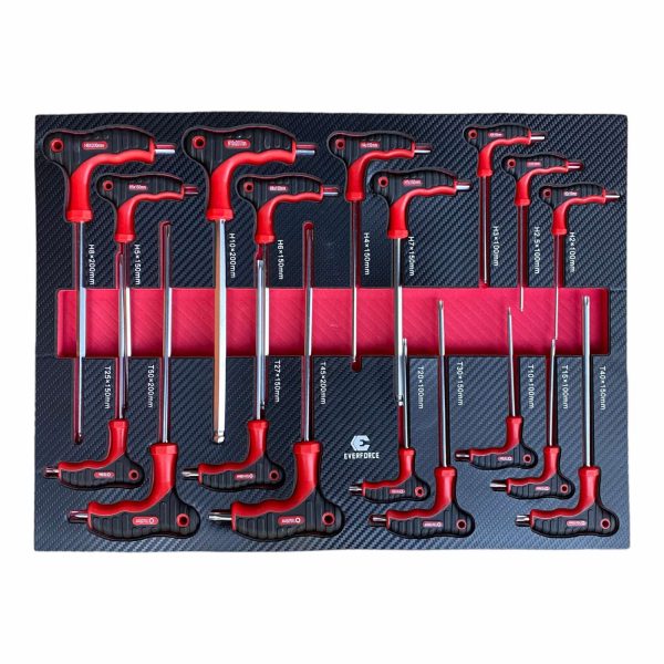 ШКАФ С ИНСТРУМЕНТИ СЪС 7 ЧЕКМЕДЖЕТА – 6 ПЪЛНИ И ОТДЕЛЕНИЕ ЗА ЗАКАЧАНЕ НА ИНСТРУМЕНТИ EVERFORCE