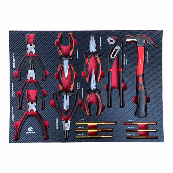 ШКАФ С ИНСТРУМЕНТИ СЪС 7 ЧЕКМЕДЖЕТА – 6 ПЪЛНИ И ОТДЕЛЕНИЕ ЗА ЗАКАЧАНЕ НА ИНСТРУМЕНТИ EVERFORCE