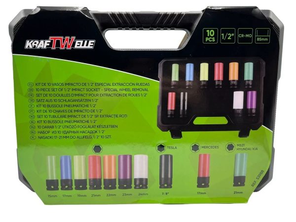 КОМПЛЕКТ УДАРНИ ВЛОЖКИ 10 ЧАСТИ KRAFTWELLE