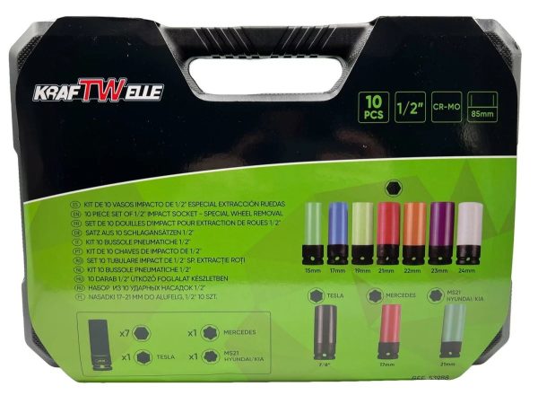 КОМПЛЕКТ УДАРНИ ВЛОЖКИ 10 ЧАСТИ KRAFTWELLE